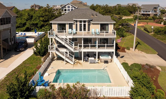 Carolina Dunes House | Here & Now - Beautifully Remodeled 5 BR Semi-Oceanfront Home w/Pool