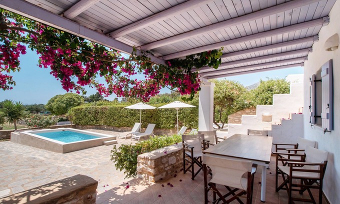 Chrissi Akti House | Holiday Home 'Blue Xenia' with Sea View, Wi-Fi and Air Conditioning