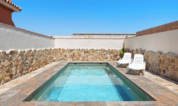 Zahora House | Holiday Home "Casa Juana Madera" with Shared Pool and Air Conditioning