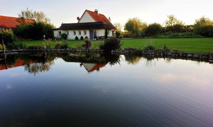 Kalkhorst House | Holiday Home "Naturteich Haus" with Private Swimming Pond, Private Terraces and Wi-Fi