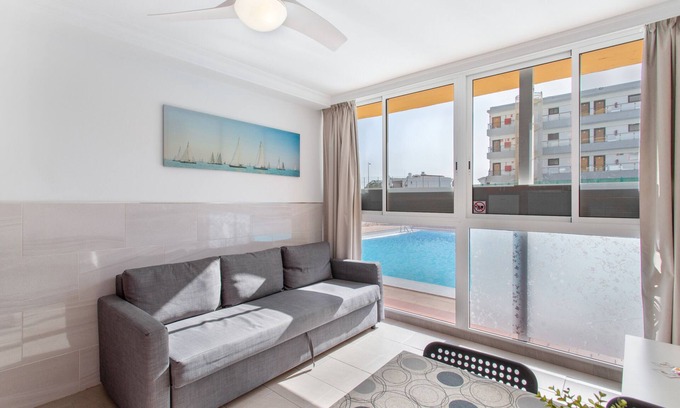 Playa del Ingles Apartment | Holiday 'Unit D' with Shared Pool, Shared Terrace and Wi-Fi