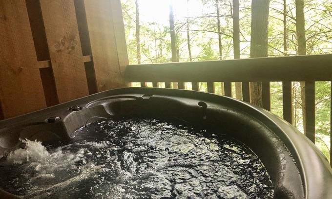 Townsend Cabin | Hot Tub❅Gas Fireplace❅King Bed❅Secluded❅Community Pool❅Cozy - BEARADISE