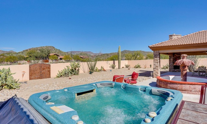 Cave Creek House | Hot Tub, Yard & Views: Spacious Cave Creek Home