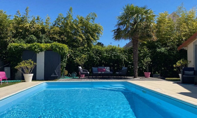 La Baule-Escoublac House | House with pool la baule pornichet 900 meters from the sea