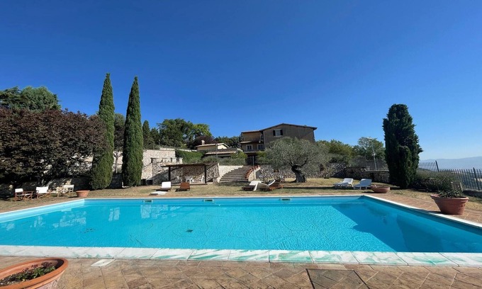 Baiano Apartment | Huge manor close to Spoleto - With large pool, expansive grounds