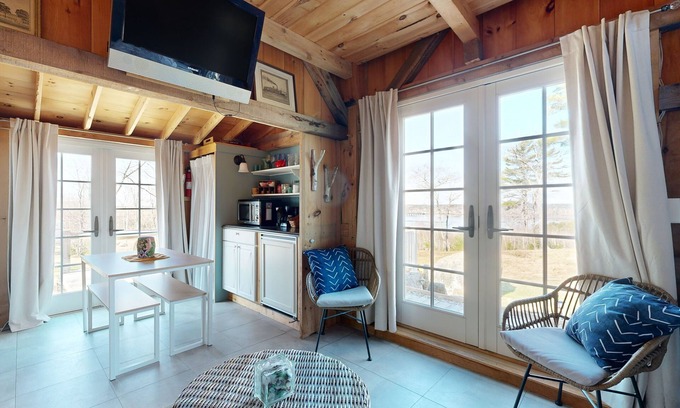 Edgecomb Apartment | Idyllic cottage on five acres with great harbor views, large deck, & firepit