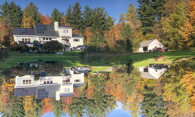 Warren House | Idyllic country retreat with private pond & gardens, canopy deck, grill, firepit