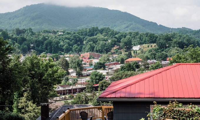 Bryson City House | In town with a view, private duplex.