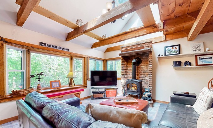 Alpine Village House | Incredible home with firepit, board games, gas grill, deck, & full kitchen