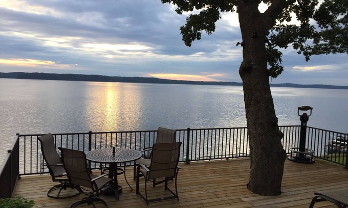 Gilbertsville House | Incredible sunrises await you as you drink coffee and overlook the main lake.