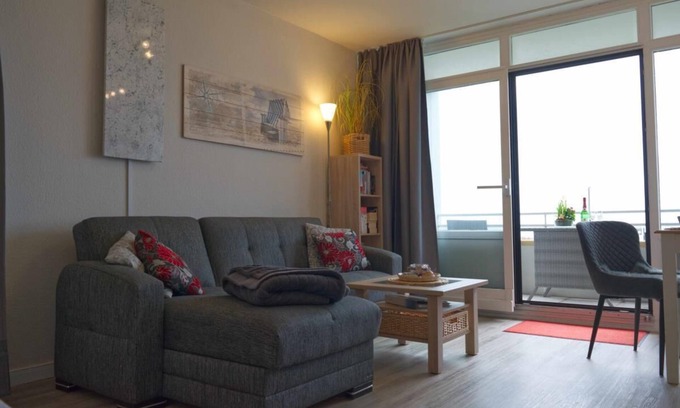Fehmarn Apartment | Inselblume 80 - Cozy vacation home, view of the Fehmarnsund Bridge