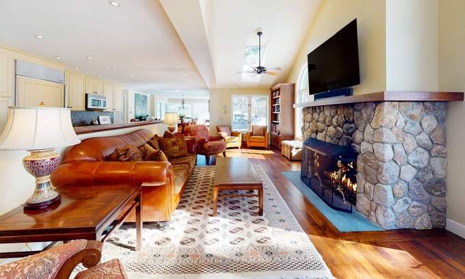 North Bridgton House | Inviting lakefront home with firepit, hot tub, skiing, golf nearby, & W/D
