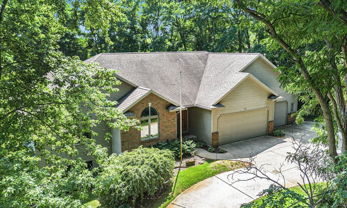 Grandville House | Jackson Woods: Modern Woodland Retreat | Hot Tub + Fall Colors