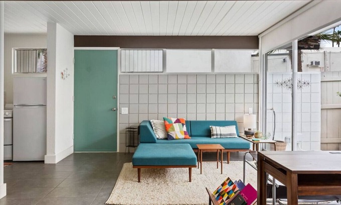 Twin Palms Condo | Jewel Box Mid-Century Bungalow at Ocotillo Lodge