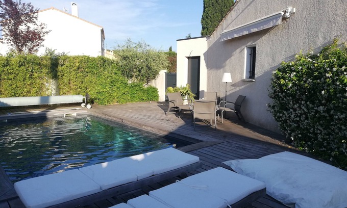 Prades-le-Lez House | Jolie Maison Moderne Climatisée Avec Piscine Proche de Montpellier