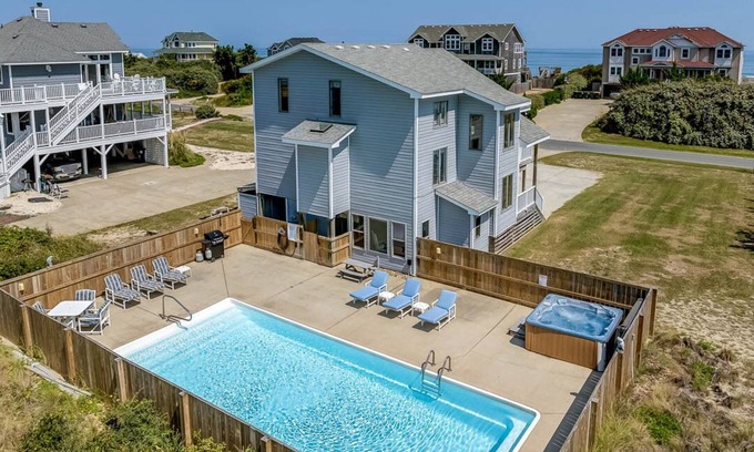 Ocean Hill House | Judge's Chambers | 415 ft from the beach | Private Pool, Hot Tub | Corolla