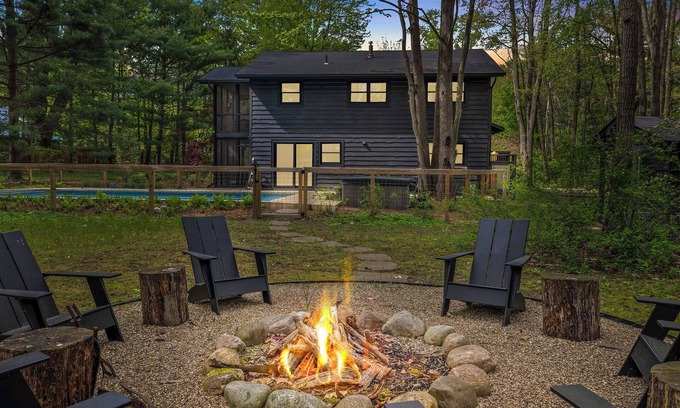 Harbert House | Juniper Presents: Serenity & Splendor, Wooded 2-Acre Paradise, Pool-Yoga Retreat