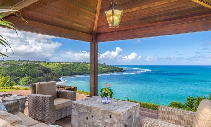 Kalihiwai House | Kaohe Sunset View TVNCU #1536. COME & PLAY WITH A LOW RATE 5-NT STAY, AUG 12-17!