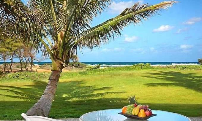Hanamaulu Condo | Kauai Beach Villas F-7 A/C & Oceanfront Lanai