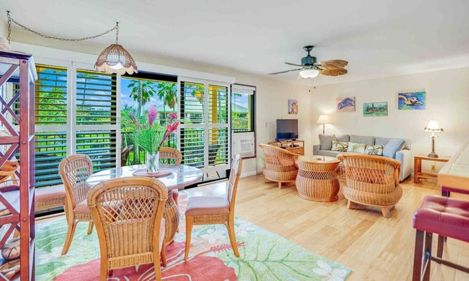 Hanamaulu Condo | KBVC3 · Tropical 1 Bedroom with 2 Full Bath at Resort