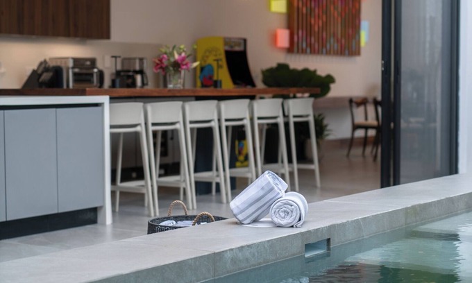 Antigua Guatemala House | Kuxtal Nest bedroom, AC and heated private pool