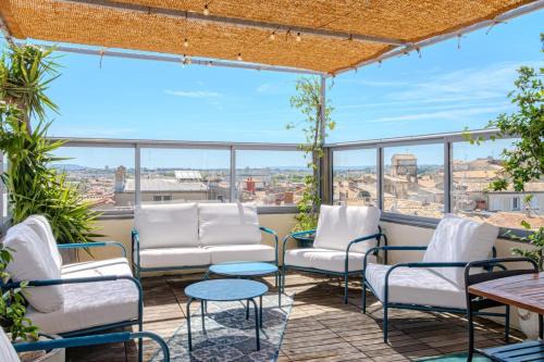 Montpellier City-Centre Apartment | Là-Haut - Rooftop - Panorama sur la ville Parking