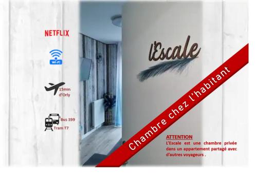 Athis-Mons Bed & Breakfast | L'Escale-Chambre-Orly-T7-RER C&D