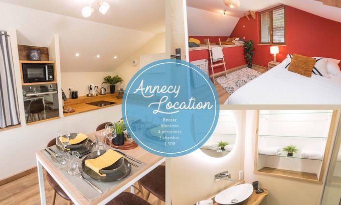 Montmin Apartment | La Beccaz - Cosy T2 with sauna, garden and mountain view.