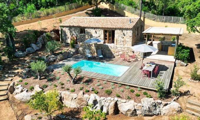 Pinarellu Villa | La Bergerie des Oliviers vue mer Accès Plage