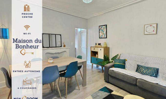 Troyes Apartment | La Maison du Bonheur - Maison de ville au calme et proche du centre et commerces - Mon Groom