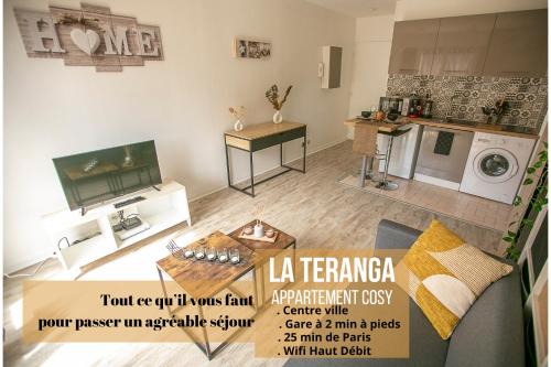 Les Mureaux Apartment | La Téranga - WIFI - Coeur de ville - Gare