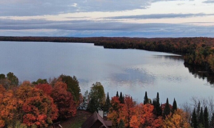 Presque Isle House | Lake Front Home! A/C, Private Pier, On Snowmobile Trail w/Trailer Parking
