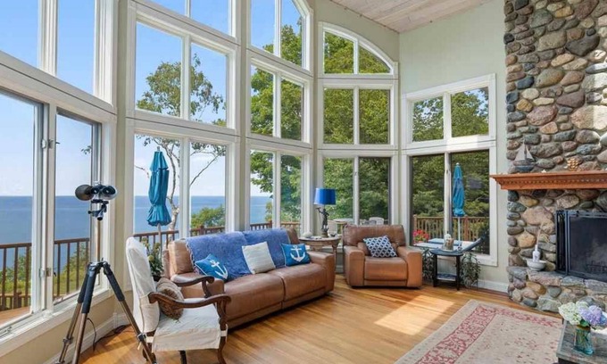 Bear Lake House | Lake Michigan Sunset Views! Water views every room! Arcadia Bluffs