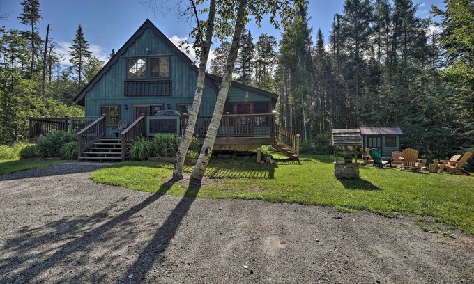 Lake Placid House | Lake Placid Chalet: Deck & Forest Views!