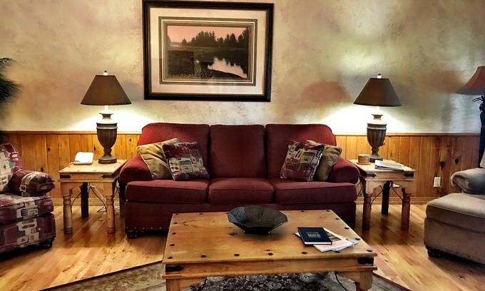 Mount Ida Cottage | Lake view two bedroom, two bath Harbor North luxury cottage with private hot tub overlooking Lake Ouachita. by RedAwning
