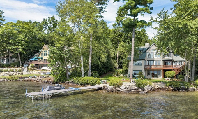 Moultonborough House | Lake Winnipesaukee Home with Dock and Sunset Views