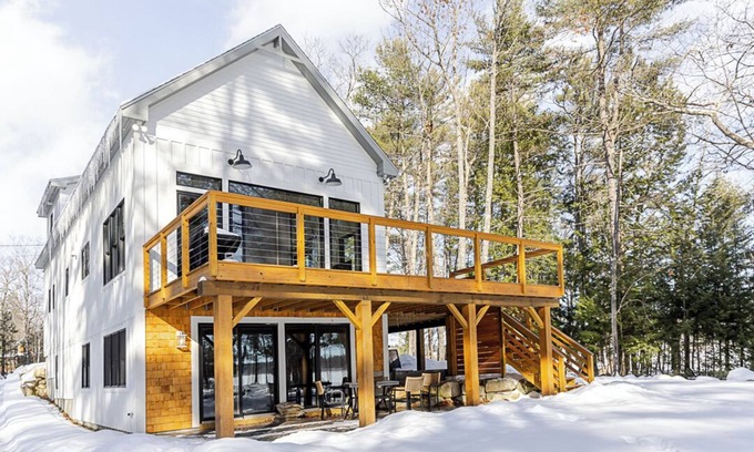 North Bridgton House | Lakefront, brand new, craftsman style 4-bedroom 2 bath house home on Long Lake.