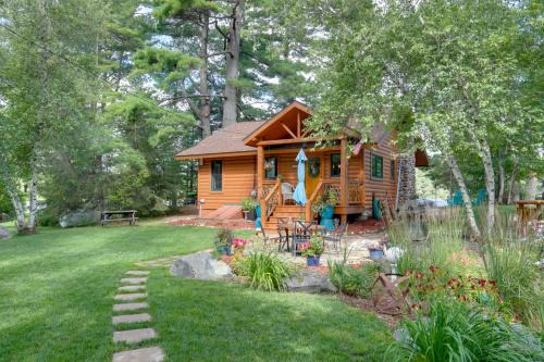 Minocqua House | Lakefront Cabin with Private Dock and Fire Pit!