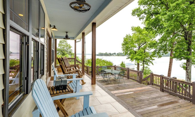 Camden House | Lakefront Camden Vacation Rental w/ Decks & Dock!