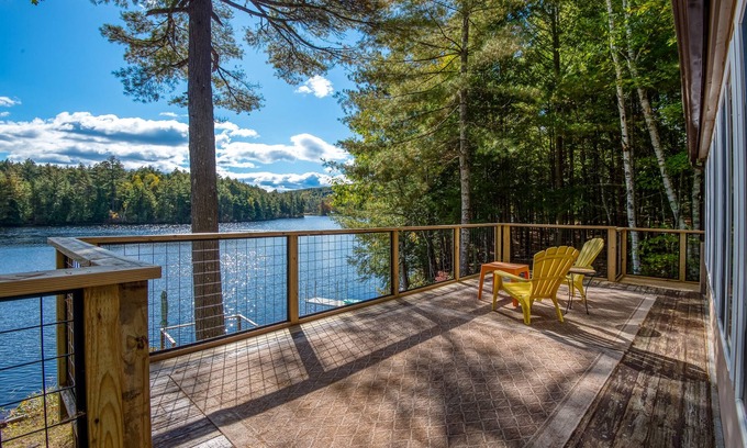 Newfield Cottage | Lakefront Cottage with Private Dock and Kayaks. Dog-Friendly