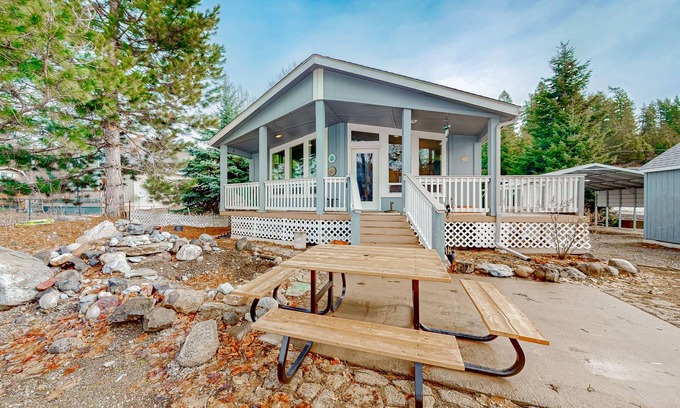 Spirit Lake House | Lakefront, dog-friendly home with dock, great porch & gorgeous views