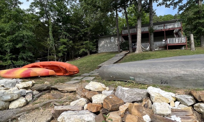 Rogers Cottage | Lakefront family friendly Chalet with fire pit and use of kayaks and canoe.