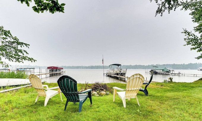 Long Lake House | Lakefront Hale Vacation Rental w/ Hot Tub & Dock!