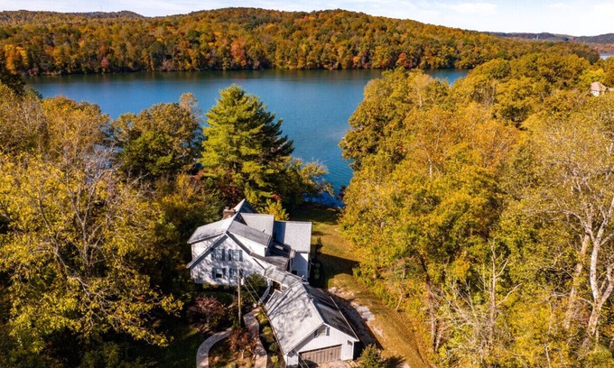 Ashley Oaks House | Lakefront Haven with Modern Amenities, Fire Pit, and Stunning Views