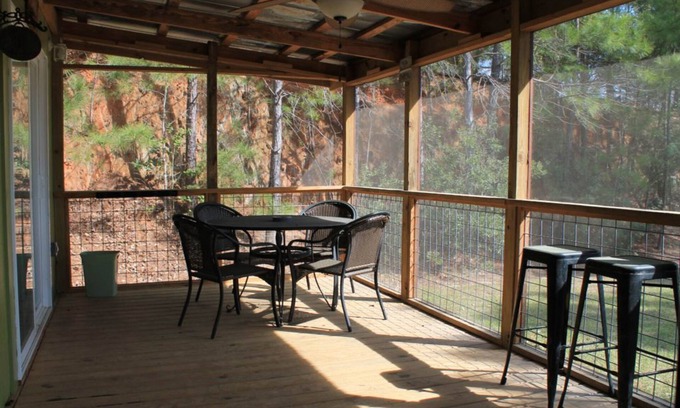 Leesville House | Lakefront home on 18 acres with covered deck & boat ramp access