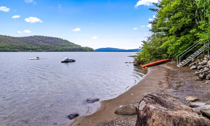 Adirondack House | Lakefront home on beautiful Schroon Lake with private beach & dock- dog-friendly