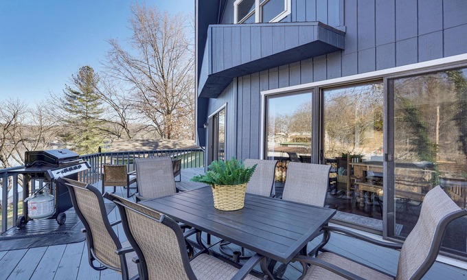 Gravois Mills House | Lakefront Home w/Dock & Decks in Gravois Mills!