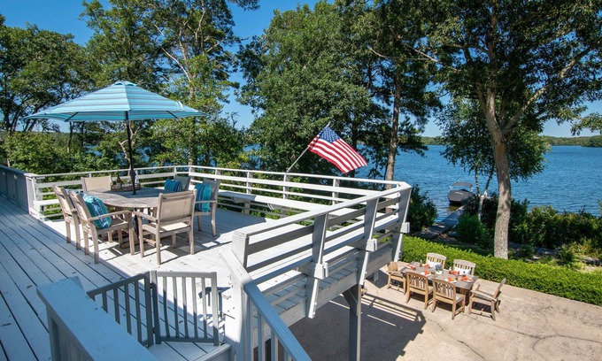 Centerville House | Lakefront Home with Private Dock, SUPs and Game Room!