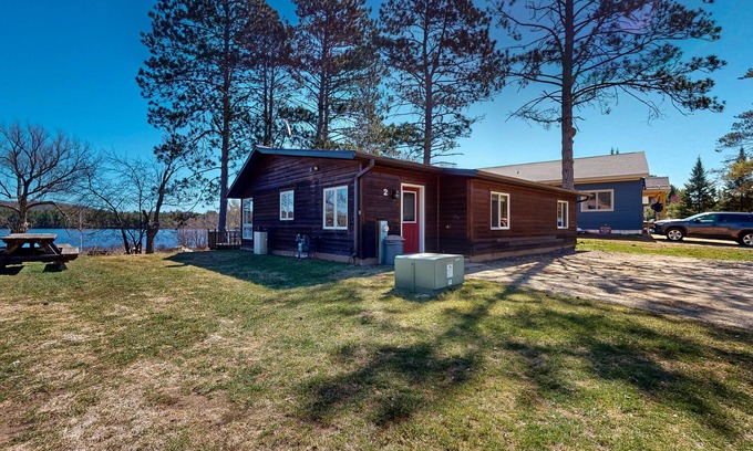 Three Lakes House | Lakefront home with amazing views, WFH desk, canoe, kayaks & private dock