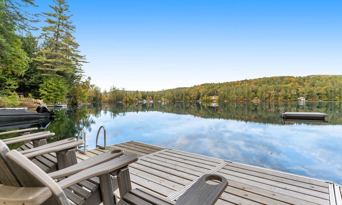 Ludlow House | Lakefront house with skiing nearby, dock, and amazing views - dog-friendly
